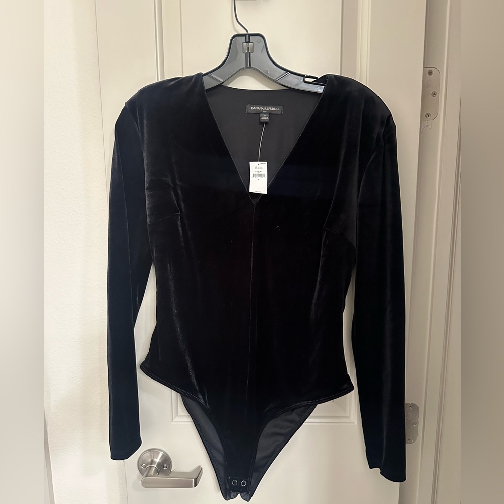 NWT Banana Republic Velvet Bodysuit - Picture 1 of 2